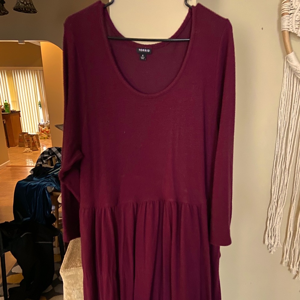 Super soft Burgundy Sweater Dress